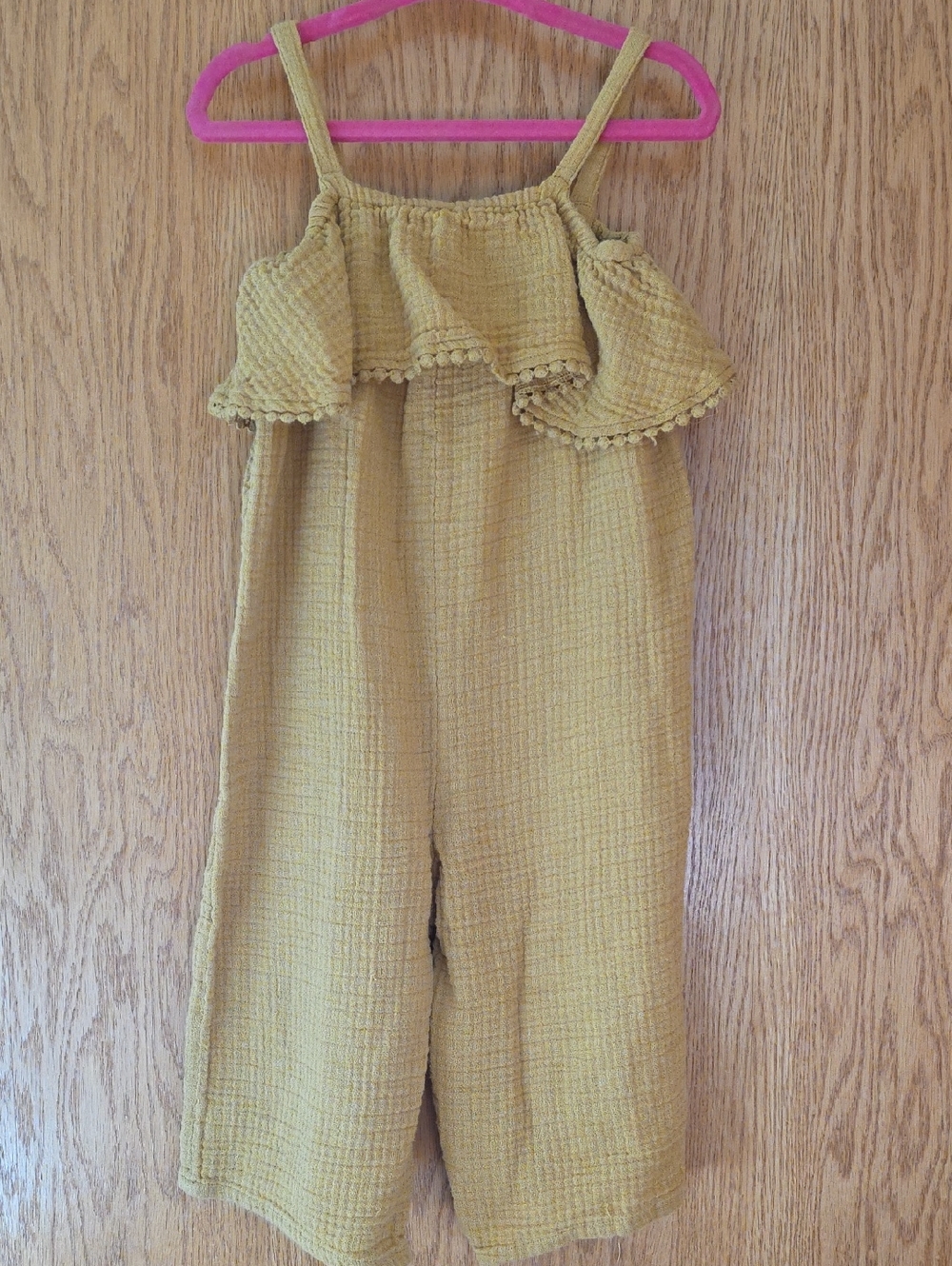 Old Navy Girls Goldenrod Textured Romper